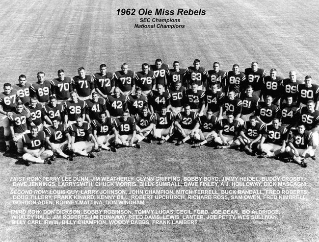 Ole Miss National Champs 1962