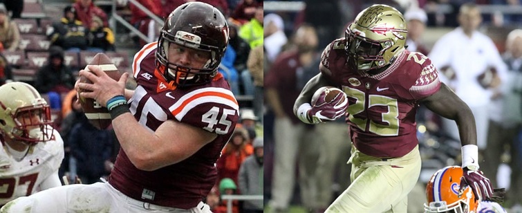 Sam Rogers FB Virginia Tech Freddie Stevenson FB Florida State